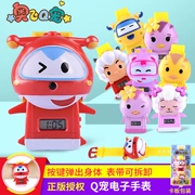 Chính hãng Super Flying Man Anime Toy trẻ em Đồng hồ đeo tay Bảng điện tử Biến dạng Phim hoạt hình Cô gái trẻ - Đồ chơi giáo dục sớm / robot