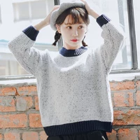Mùa thu đông 2018 nữ mới 2018 mặc ngoài học sinh ngắn áo len Hàn Quốc áo len retro - Cộng với kích thước quần áo quần bò nữ
