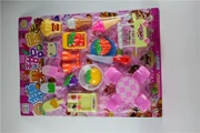 Nhà đồ chơi kẹo tráng miệng nhà thức ăn nhanh xe bàn nước quả kem đồ chơi cắt trái cây đồ chơi
