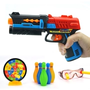 Đồ chơi trẻ em súng mút bom nhựa mềm đạn đồ chơi lấy tay cậu bé 3-6 tuổi mút đĩa bom trứng mềm