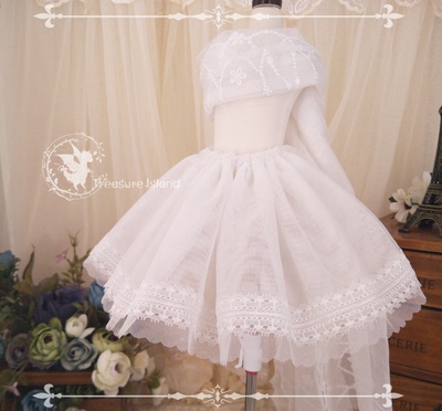 taobao agent [Golden and Silver Island] Spot 46 points, 46 points BJD baby clothes doll clothes with white skirts support puff lining skirt