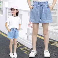 Шорты, детские джинсовые тонкие штаны, в западном стиле, подходит для подростков