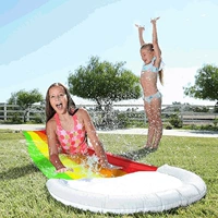 Летняя уличная радужная акварель, водная горка для игр в воде, садовые фонари, детская игрушка, водная доска, скейтборд для детского сада