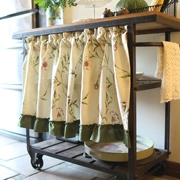 nước Mỹ vườn dendrite ngắn nửa màn rèm màn rèm cà phê rèm mặc thanh rèm bếp màn nông thôn ở nước ngoài - Phụ kiện rèm cửa