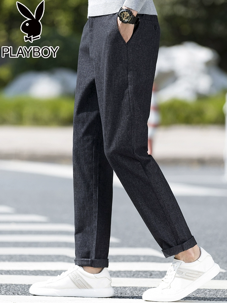 Playboy 2020 quần âu mới cho nam mùa xuân và mùa thu quần tây xu hướng Hàn Quốc thẳng thẳng - Quần