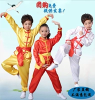 Trẻ em biểu diễn võ thuật quần áo dài tay tập thể dục quần áo nam và nữ biểu diễn kungfu học sinh tiểu học và trung học Taiji đào tạo quần áo đồng phục cảnh sát trẻ em