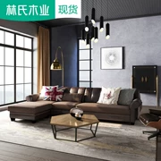 2018 mới đa người sofa vải phòng khách đơn giản trang trí Mỹ sofa vải kết hợp đồ nội thất 2089