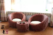 Willow ghế đan bằng mây giải trí beanbag ghế đan bằng mây đơn sofa kết hợp phòng khách bàn ghế cà phê mây - Ghế sô pha