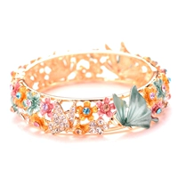 Bắc Kinh Authentic Cloisonne Bracelet Bướm Tình yêu Hoa Phụ kiện Studded Mở Vòng đeo tay Trang sức Nữ - Vòng đeo tay Cuff vòng tay pandora