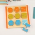 trẻ em bằng gỗ hình dạng phù hợp với các tấm ly hợp đĩa Montessori mầm non ghép hình nhận thức đồ chơi câu đố khối xây dựng 1-3 tuổi Đồ chơi bằng gỗ