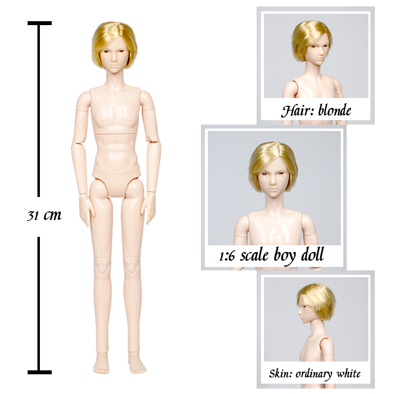 Short Hair Without MakeupXinyi doll 6 points boyfriend Yuge No. 3 MJD Tertiary body And male Prince Barbie Same size 30CM image