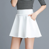 Белая мини-юбка, летняя юбка, защитное белье, 2020, высокая талия, А-силуэт