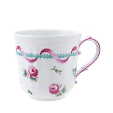 чашка richard ginori 意大利制 丝带玫瑰 瓷杯子水杯咖啡马克杯