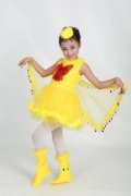 Trẻ em vịt con biểu diễn quần áo vịt bé trang phục kích thước vịt vàng động vật cha mẹ-con nhảy Xiêm trang phục hoạt hình