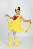Trẻ em vịt con biểu diễn quần áo vịt bé trang phục kích thước vịt vàng động vật cha mẹ-con nhảy Xiêm trang phục hoạt hình quần khiêu vũ cho bé