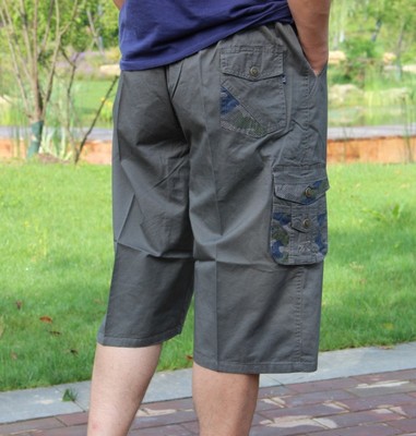 Người đàn ông trung niên quần short mùa hè lỏng kích thước lớn thường 7 quần cũ cha cha bông nhà quần lớn mặc