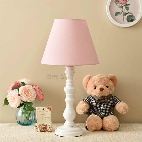 Розовый наряд маленькой принцессы для спальни, настольная лампа, европейский стиль
