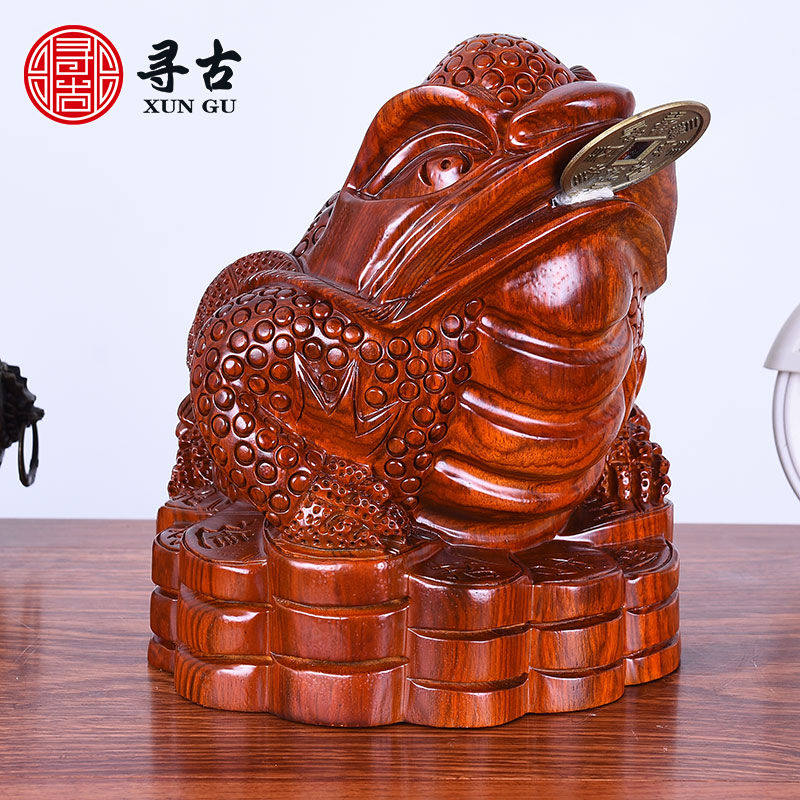 包郵緬甸紫檀木實木大象工藝品擺件平安風水動物整木雕刻無拼接