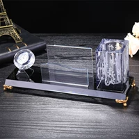 Crystal Pen Holder Creative Dornments Индивидуальные офисные практические подарки в подарки логотип годовщины логотип празднования