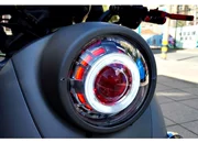 Châu âu phiên bản của nhỏ rùa vua xe điện đèn xenon đèn pha lắp ráp xe máy Q5 đôi ống kính ánh sáng mắt thiên thần mắt ma quỷ