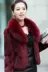2017 Haining mới mùa đông fox fur collar kích thước lớn mẹ nạp lông thỏ faux fur coat nữ đoạn ngắn giải phóng mặt bằng áo phao lót lông Faux Fur