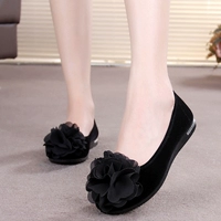 Cũ Bắc Kinh giày vải giày của phụ nữ phẳng mềm dưới màu đen giày phẳng với giày thấp giày giày làm việc giày khiêu vũ giày mẹ adidas stan smith nữ