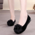 Cũ Bắc Kinh giày vải giày của phụ nữ phẳng mềm dưới màu đen giày phẳng với giày thấp giày giày làm việc giày khiêu vũ giày mẹ Giày cắt thấp