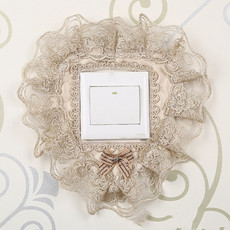 Декор для выключателя 布艺欧式灯开关贴家居装饰开关罩开关套 插座贴墙贴装饰套保护套