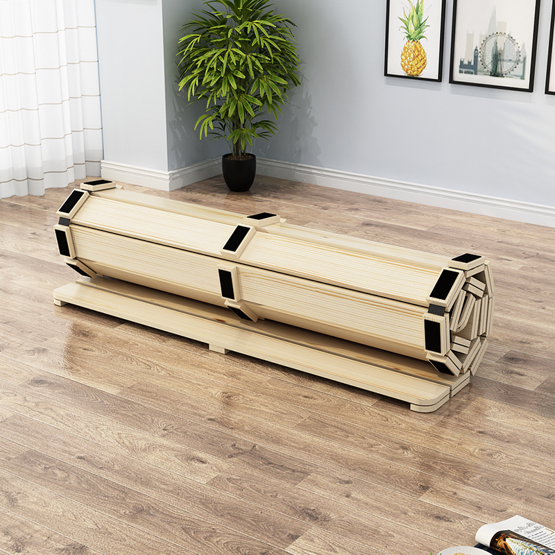 2M Long And 0.8M Wide / Big Foot / In Stockpine Hard board mattress 1.51.8 rice Waist protection fold Row skeleton Planking Single person Tatami moisture-proof Solid wood bed board