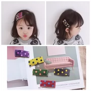 Hoa gà Vintage nhung điểm sóng bb clip clip Hàn Quốc nhập khẩu phụ kiện tóc Em bé kẹp tóc chất lượng kẹp tóc