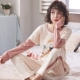 Đồ ngủ hợp thời trang nữ mùa xuân và mùa thu cotton dài tay phù hợp với phim hoạt hình Hàn Quốc tươi mùa thu và mùa đông dễ thương - Cặp đôi