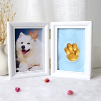 Белая рама светло -синяя грязь+золотой лак