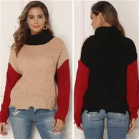 Womens Casual Long Sleeve Turtleneck Pullover Sweaters