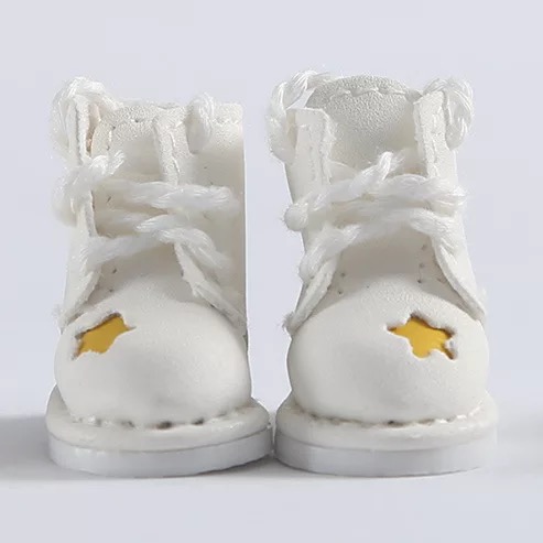 White BootsOB11 Baby shoes Star shoes bjd  holalaYMY Plastid body9molly shoes 8 points bjd