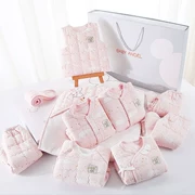 Quần áo sơ sinh Bộ quà tặng mùa thu và mùa đông cho bé sơ sinh 0-3 tháng 6 Sinh bé trai và bé gái quà trăng tròn