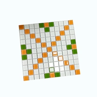 Белый оранжевый зеленый крест