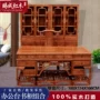 đồ nội thất bằng gỗ gụ, gỗ hồng mộc bàn tủ sách kết hợp của nội thất văn phòng gỗ đàn hương con nhím bàn sếp bàn văn phòng gỗ - Buồng tủ vải