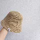 Бежевая смайлика соломенная шляпа