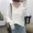 Yato mùa thu mới Hàn Quốc dệt mềm retro cổ chữ V nhỏ áo len xoắn áo len đáy quần