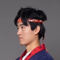 Красная волнистая резинка для волос