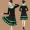Trang phục khiêu vũ vuông mới dài tay mùa thu phù hợp với mùa hè Đầm dự tiệc ngắn tay áo sơ mi lớn váy xòe nữ trang phục - Khiêu vũ / Thể dục nhịp điệu / Thể dục dụng cụ giày múa cao gót