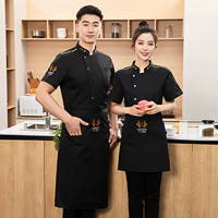 Шеф-повар душевный рукав черный [одиночный топ + фартук]