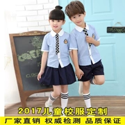 Mới mẫu giáo quần áo mùa hè chàng trai và cô gái trẻ em lớp quần áo tiểu học và trung học đồng phục tùy chỉnh phù hợp với bông đặc biệt cung cấp