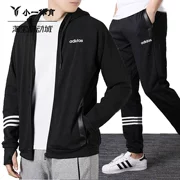 Áo khoác Adidas nam quần 19 mùa xuân thể thao áo gió trùm đầu chân quần DT8994 DT8996 - Áo khoác thể thao / áo khoác