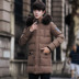 Mùa thu và mùa đông nam dài xuống áo khoác bông ấm đệm áo Hàn Quốc phiên bản của áo khoác vài bông áo khoác có thể cất cánh mũ Trang phục Couple