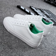 2018 giày da trắng mới của phụ nữ giày vải hoang dã Giày thông thường giày sinh viên Giày trắng Hàn Quốc