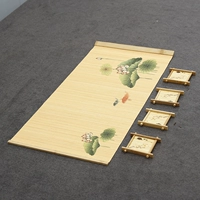 Бамбуко -чайные коврики бамбук коврик для чая завеса бамбука рисовать дзен чайная чайная церемония сухой пузырь