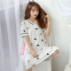 V -neck кошачья юбка с коротким рукавом