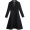Bộ đồ sang trọng nữ 2018 mới mùa thu đen retro dài phần nhỏ phù hợp với eo eo áo dài mỏng