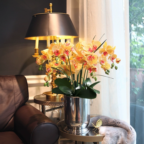 Iflowercasa моделирование цветочный цветок шелк цветет гостиная, стол, цветок, цветок, новая китайская фалаенопсис, домашняя мебель